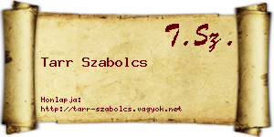 Tarr Szabolcs névjegykártya